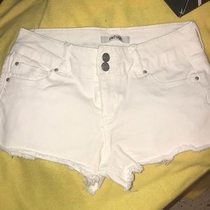 White Cheeky Shorts.